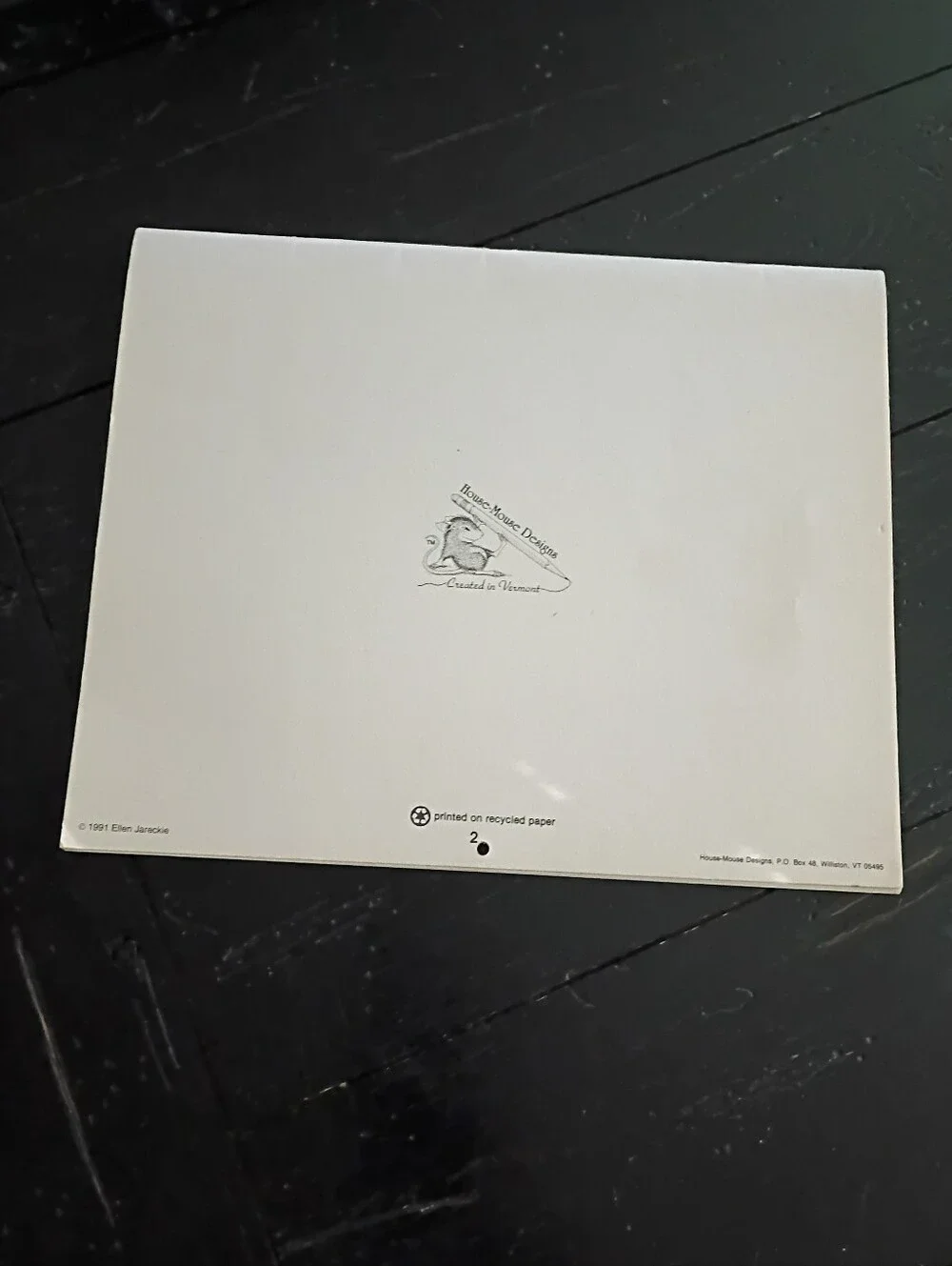 House Mouse Designs 1992 Calendar Ephemera Ellen Jareckie